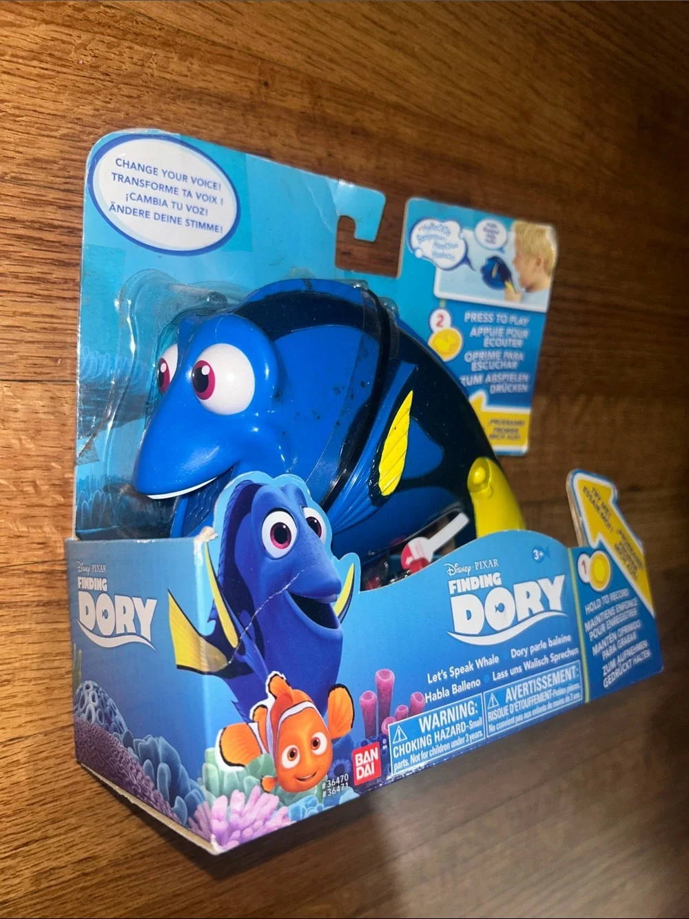 Year 2016 Disney Pixar Finding Dory Voice Changer Figure LET'S SPEAK WHALE DORY